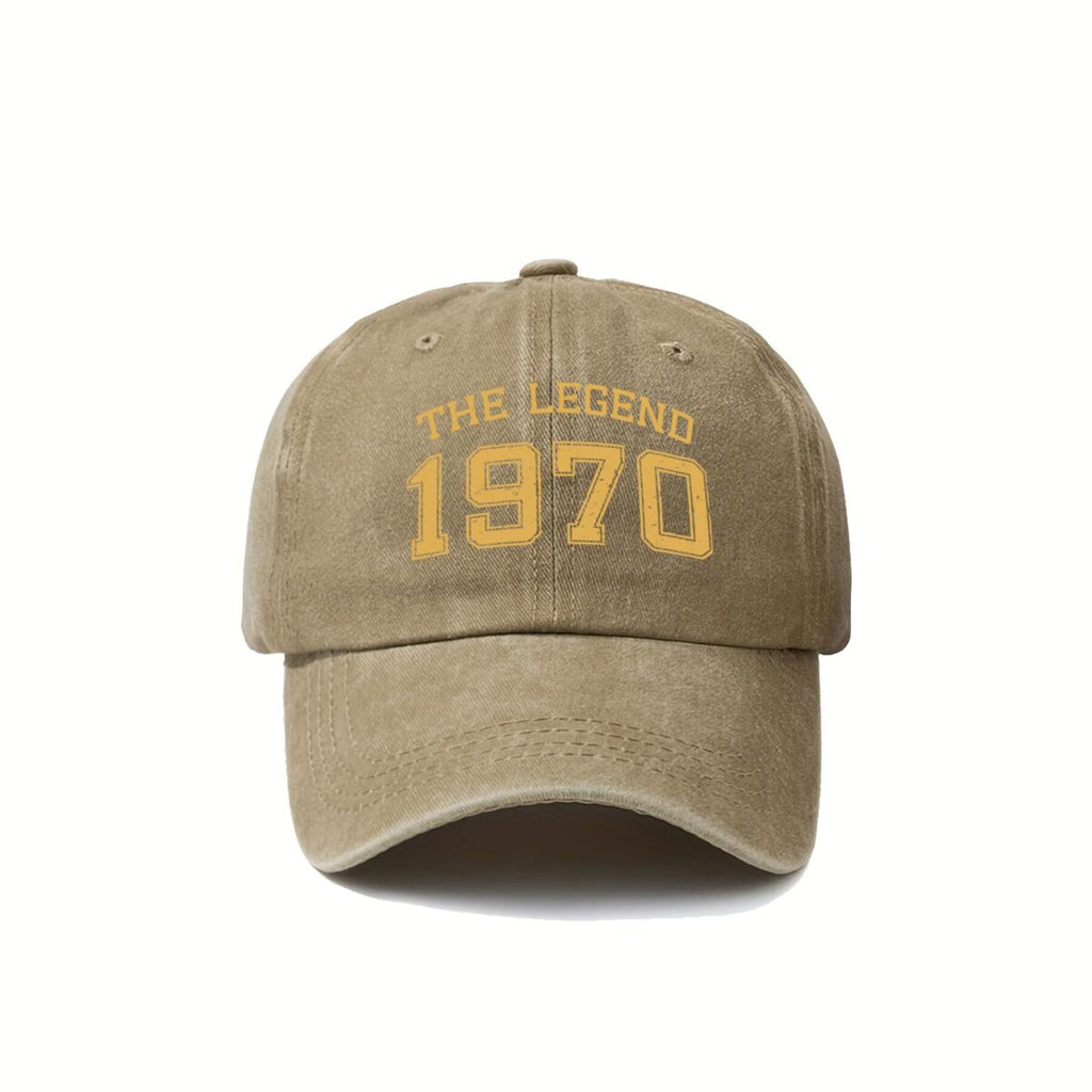 1970 Legend Vibe Vintage Washed Distressed Duckbill Cap Unisex Outdoor Baseball Cap Adjustable Washed Vintage Style Lightweight Breathable Golf Cap