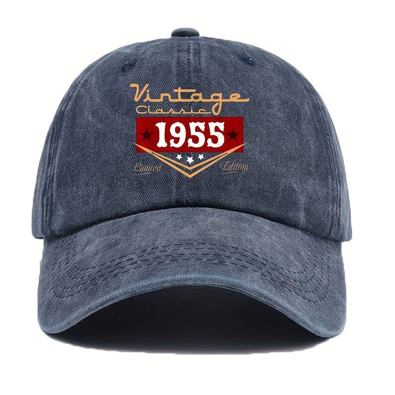 Men'S 70Th Birthday Hat 1955 Vintage Limited Edition - 70Th Birthday Gift for Dad, Retro 70Th Celebration Washed Baseball Cap, Funny Gift for Dad, Uncle, Grandpa, Husband, Happy Birthday