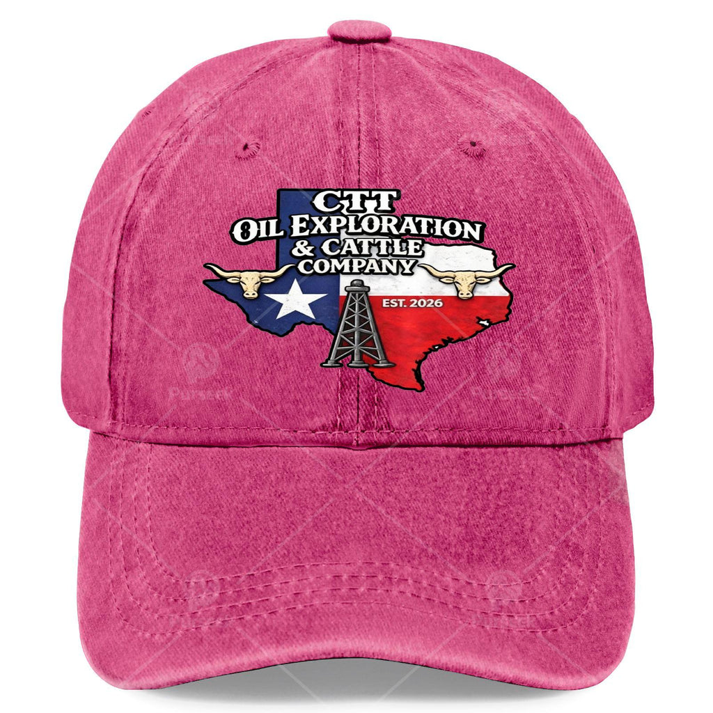 CTT Oil Exploration Cattle Company Texas Baseball Unisex Soft Washed