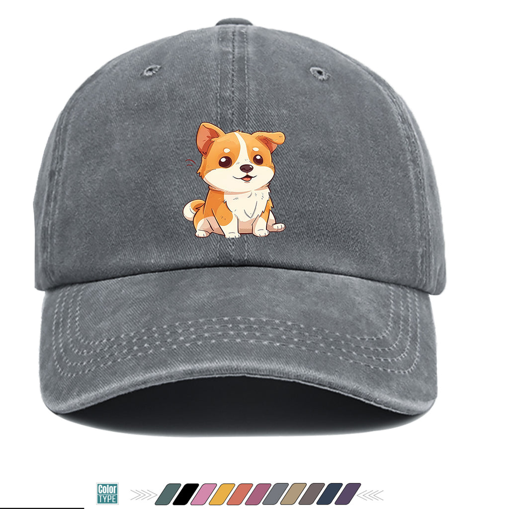 1pc Corgi Print Baseball Cap Suitable for Daily Outfits, Outdoor Activities & Gifts - Adjustable Snapback Hat with Corgi Dog Pattern, Unisex for Men & Women, Corgi-Themed, Park Strolls, Casual Wear (Cute Corgi)