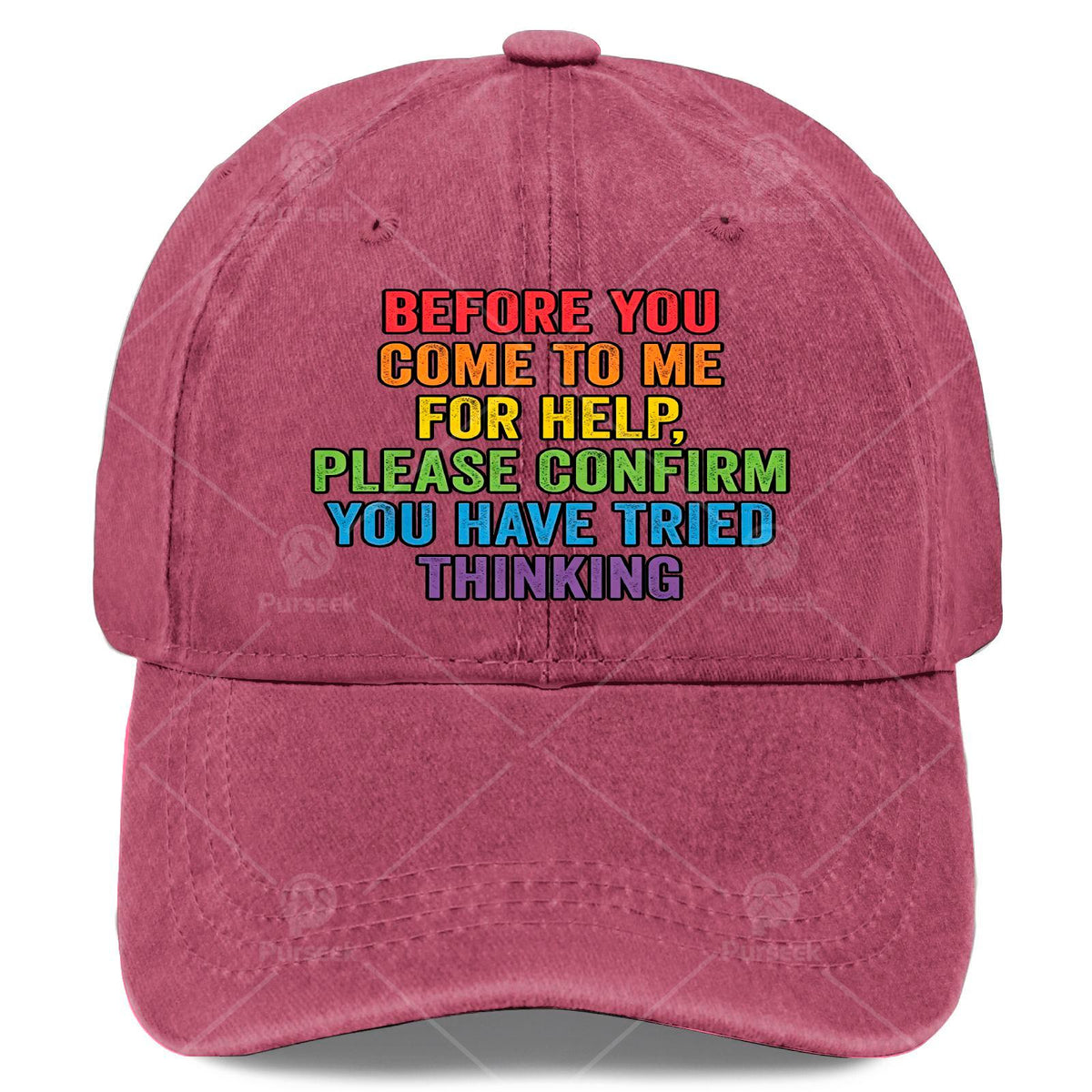 Funny Sarcastic Office Quote Graphic Baseball Cap, Unisex, Low Profile, Vintage Washed Style