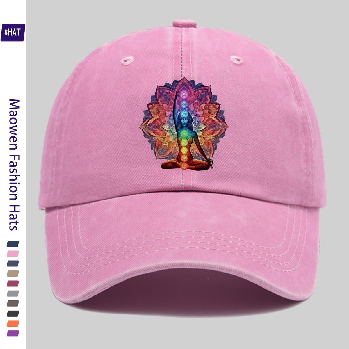 1pc Washable Baseball Cap, with a for Lotus Yoga Angel Meditation Pattern Printed Design, New Autumn and Winter Vintage Baseball Cap, Unisex, Adjustable, Lightweight Outdoor Cap, Suitable for All Seasons, Ideal for Travel and Leisure, Suitable for Sp