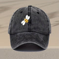 Men's Vintage Bee-Themed Baseball Cap with Beehive & Bee Graphic Print - Adjustable Washed Cap Suitable for Casual,, Outdoor - Machine Washable Hat Gift Choice, Pull String Closure, Various Styles Available