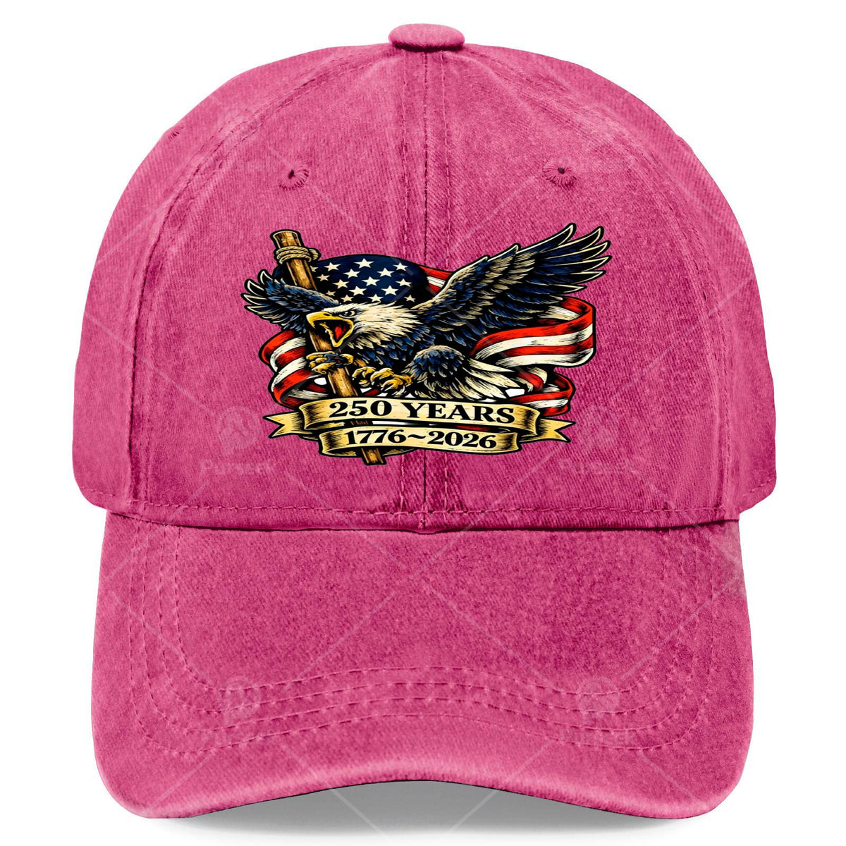 Vintage Patriotic Eagle and Flag 250 Years 17762026 Baseball Hat Unisex