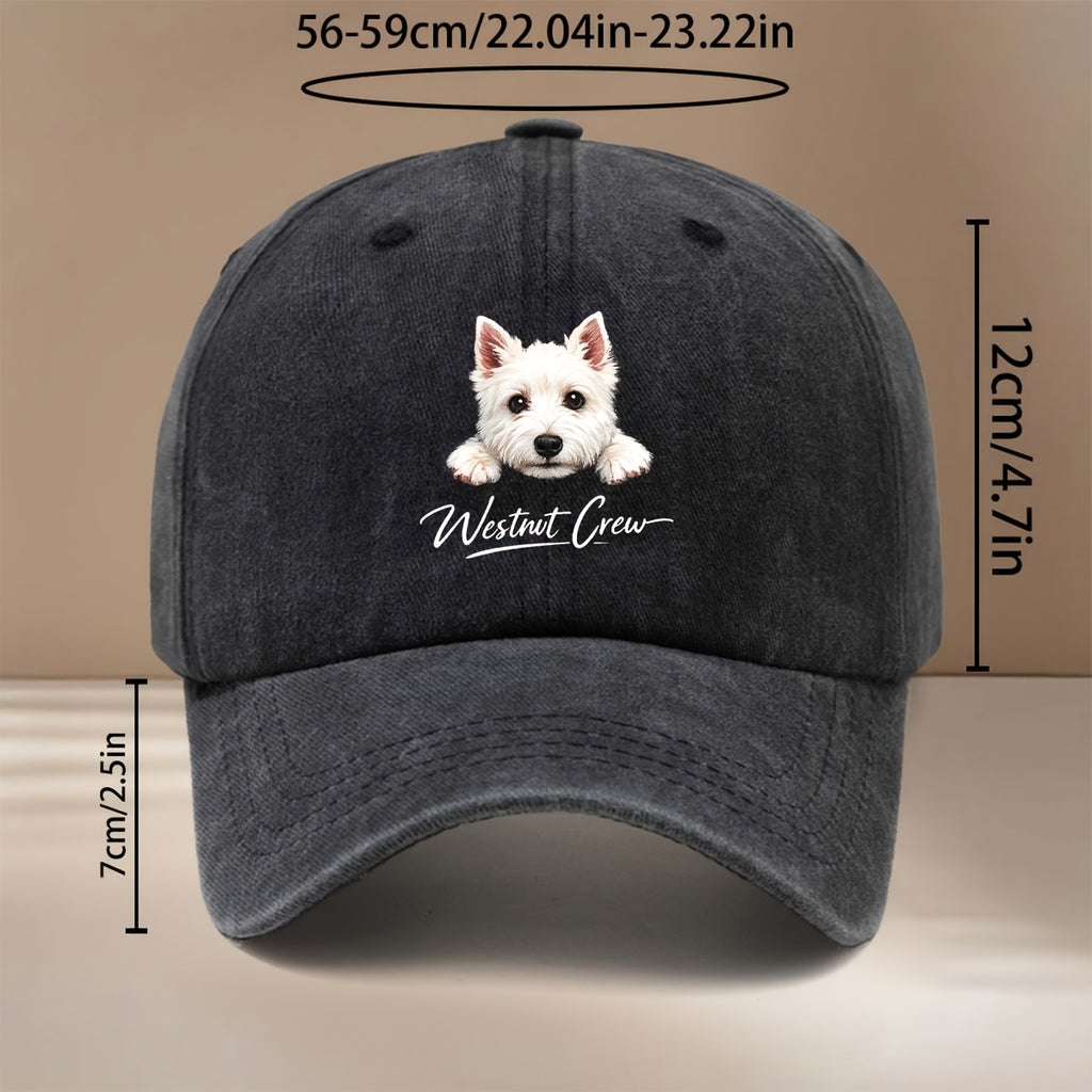 This Is a Westnut Crew Printed Baseball Cap, a Trendy, Comfortable, and Adjustable-sized Snapback Hat Suitable for Both Men and Women. It Is a Lightweight,  Curved-brim Hat Perfect for Outdoor Sports, Dinners, Camping, and Other Occasions