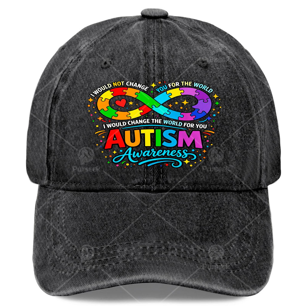 Autisms Awareness Infinitys Symbols Puzzle Neurodiversity Baseball Hat Unisex