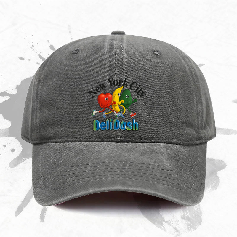 1pc, Adjustable Baseball Cap with 'Fruit Running' Design, Lightweight Printed Craft Women'S Hat, 'Fruit Sports' Men'S Trendy Cap, Ideal Gift for Weddings, Parties, Birthdays