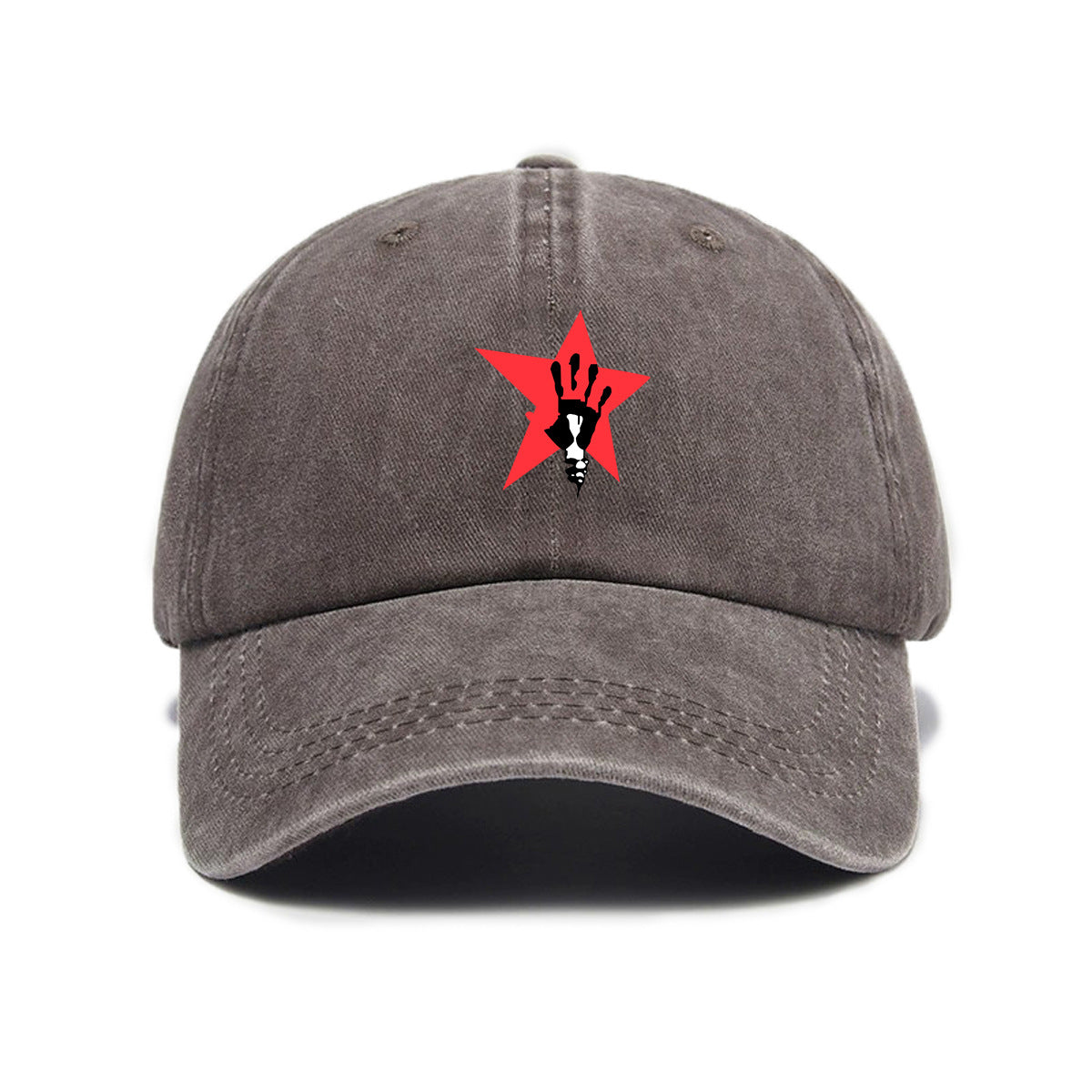 1 Washed Distressed Printed Baseball Cap, Adult Simple and Stylish Printed Washed Distressed Soft Top Sun Baseball Cap, Unisex Versatile Baseball Cap