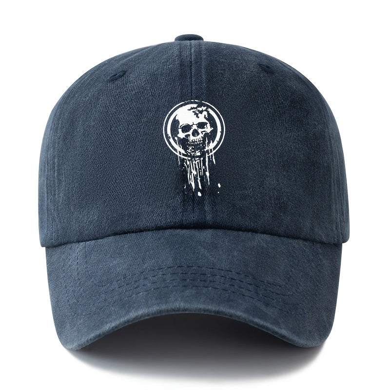 A Stylish And Versatile Unisex Printed Baseball Cap with a Round Design, Featuring a Classic Retro Washed Look. This Lightweight Outdoor Cap Is Perfect for Truck Drivers And Suitable for Casual Occasions Like Outdoor Vacations, Camping