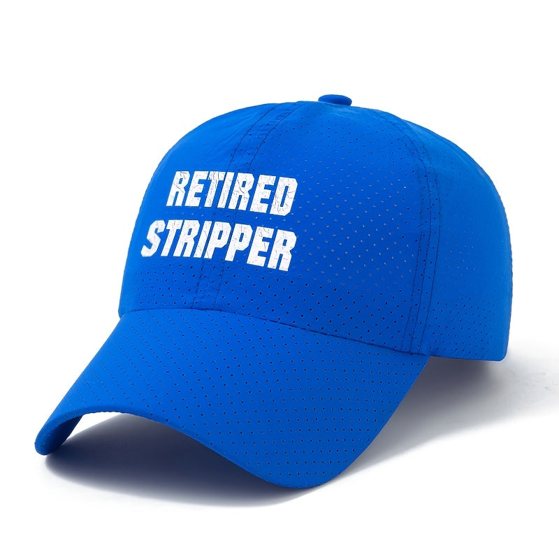 A Unisex, Fashionable and Versatile Printed "Retired Stripper" Quick-dry Baseball Cap, a Classic Lightweight Outdoor Baseball Cap, a Breathable Summer Sun Hat, Suitable for Outdoor Vacations, Travel, Camping, and Other Leisure Occasions. It's a Perfe