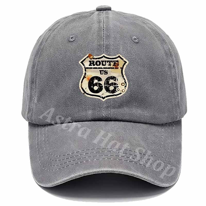 American Route 66 Logo Baseball Cap - Iconic Number 66 Suitable for Trips, Driving Vacations & Outdoor Adventures, Casual Retro Hat for &, Year-Round for Self-Driving Tours