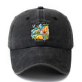 A Unisex Fashionable and Versatile Printed Baseball Cap Featuring the Italian Amalfi Coast. This Classic Vintage-washed Outdoor Lightweight Curved-brim Hat Is Also Known as a Trucker Cap. Suitable for Casual Occasions Such as Outdoor Vacations