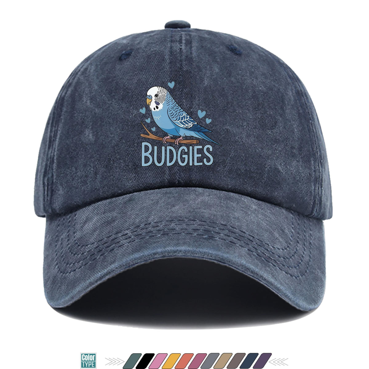 1pc Cute and Soothing Parrot Pattern Printed Baseball Cap, Black Papa Trucker Hat, Breathable and Comfortable, Solid Color Simple Vintage Soft Top Dad Hat, Adjustable Size, Unisex, All-Season Sun Hat, Multiple Colors Available, Youth Couples