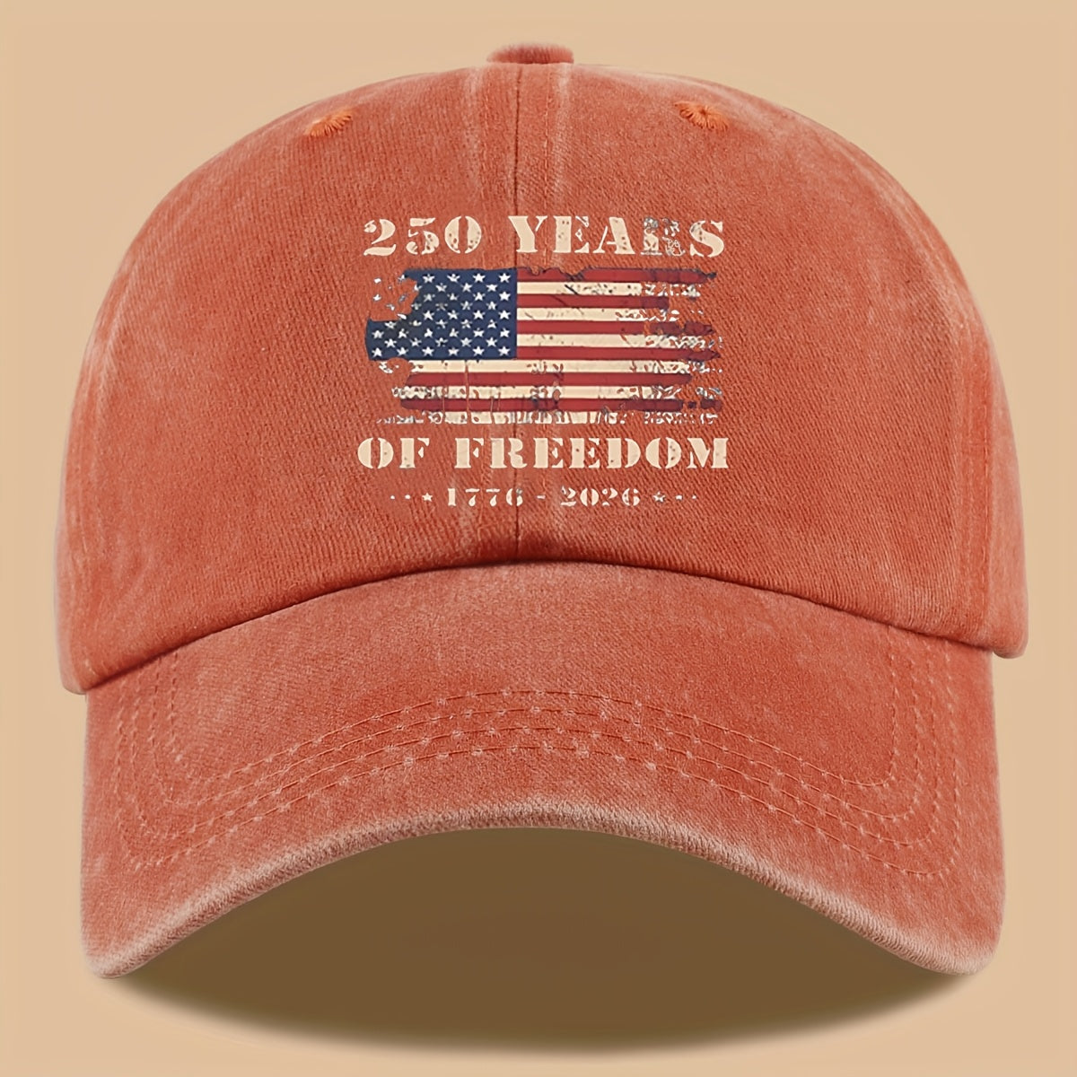 Distressed Print Baseball Cap, Unisex Autumn Winter Casual Sports Snapback Hat