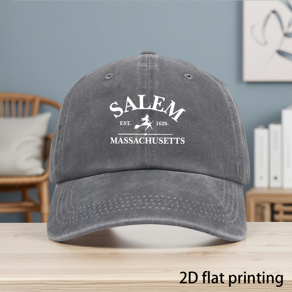 Retro Baseball Cap, Adjustable Hat, Ideal for Outdoor Activities, Halloween Print Pattern, Unisex Outdoor Baseball Cap, Best Choice for a Gift, Outdoor Camping Travel Hat Truck Driver Baseball Cap