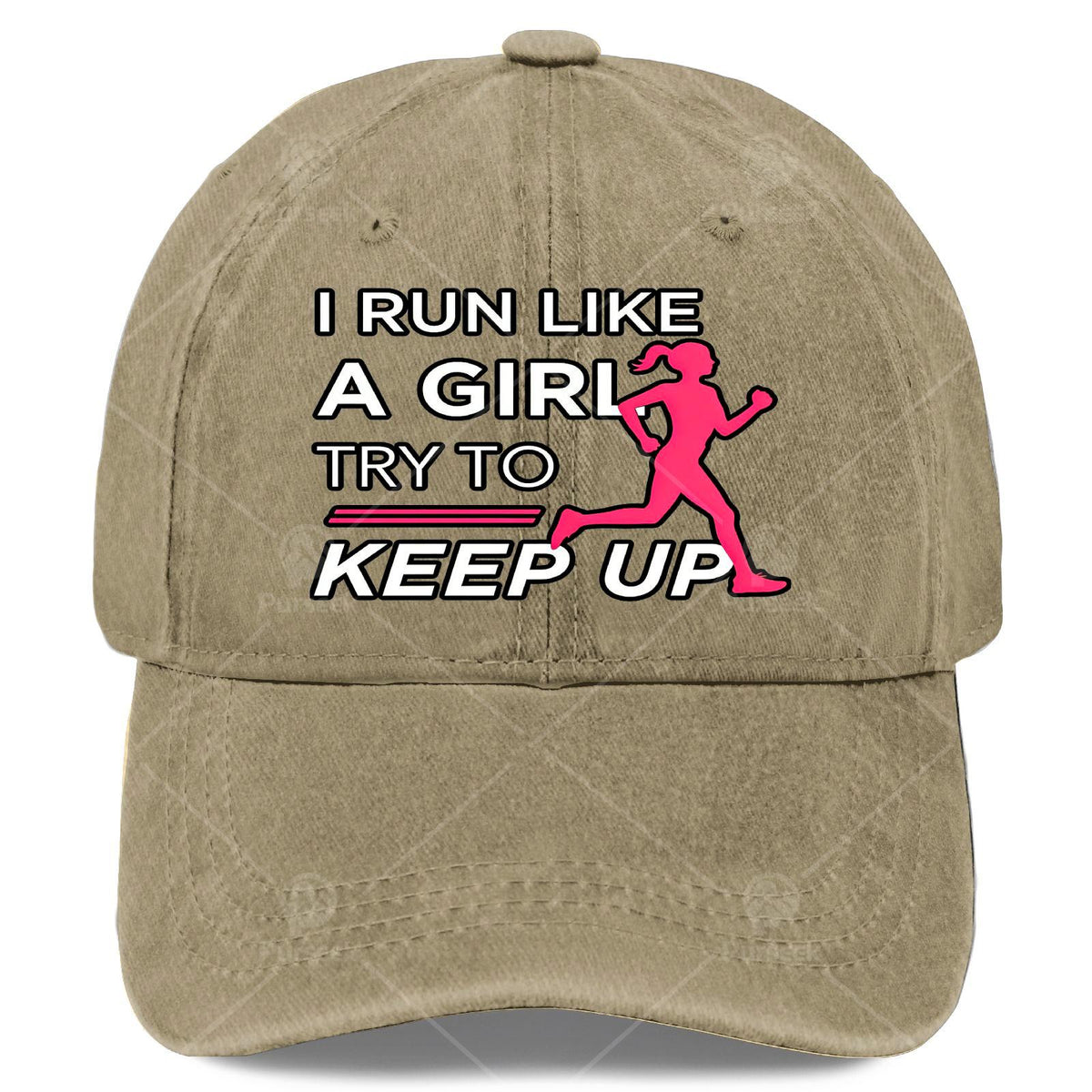 Female Runner I Run Like a Girl Trying to Keep Up with Baseball Cap Unisex Aesthetic