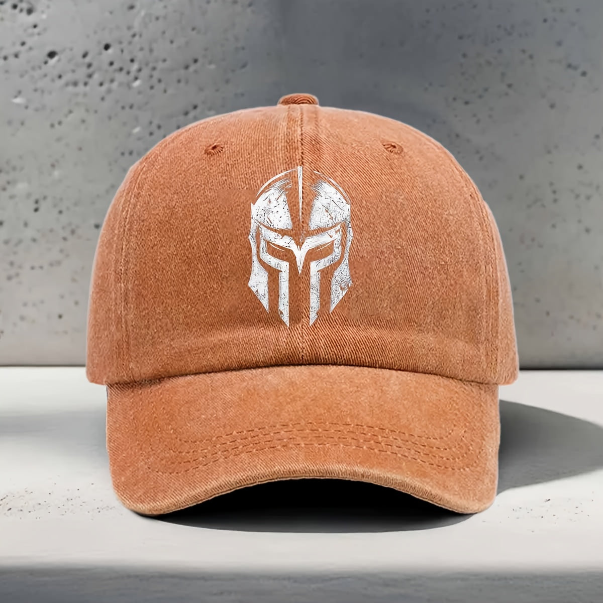 Women'S Baseball Cap, Spartan Warrior Element Pattern, Conveying The Concept of Power And Courage, Classic Retro, Street Trendy, Unisex Duckbill Hat, Suitable for Ancient Greek Theme Parties, Historical Cultural Events, Daily Outing Outdoor Sports