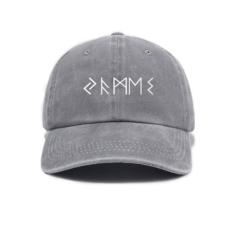 Fashion Easy Letter Print Washed Distressed Soft Top Sunshade All-Match Baseball Cap Unisex Fashion Baseball Cap