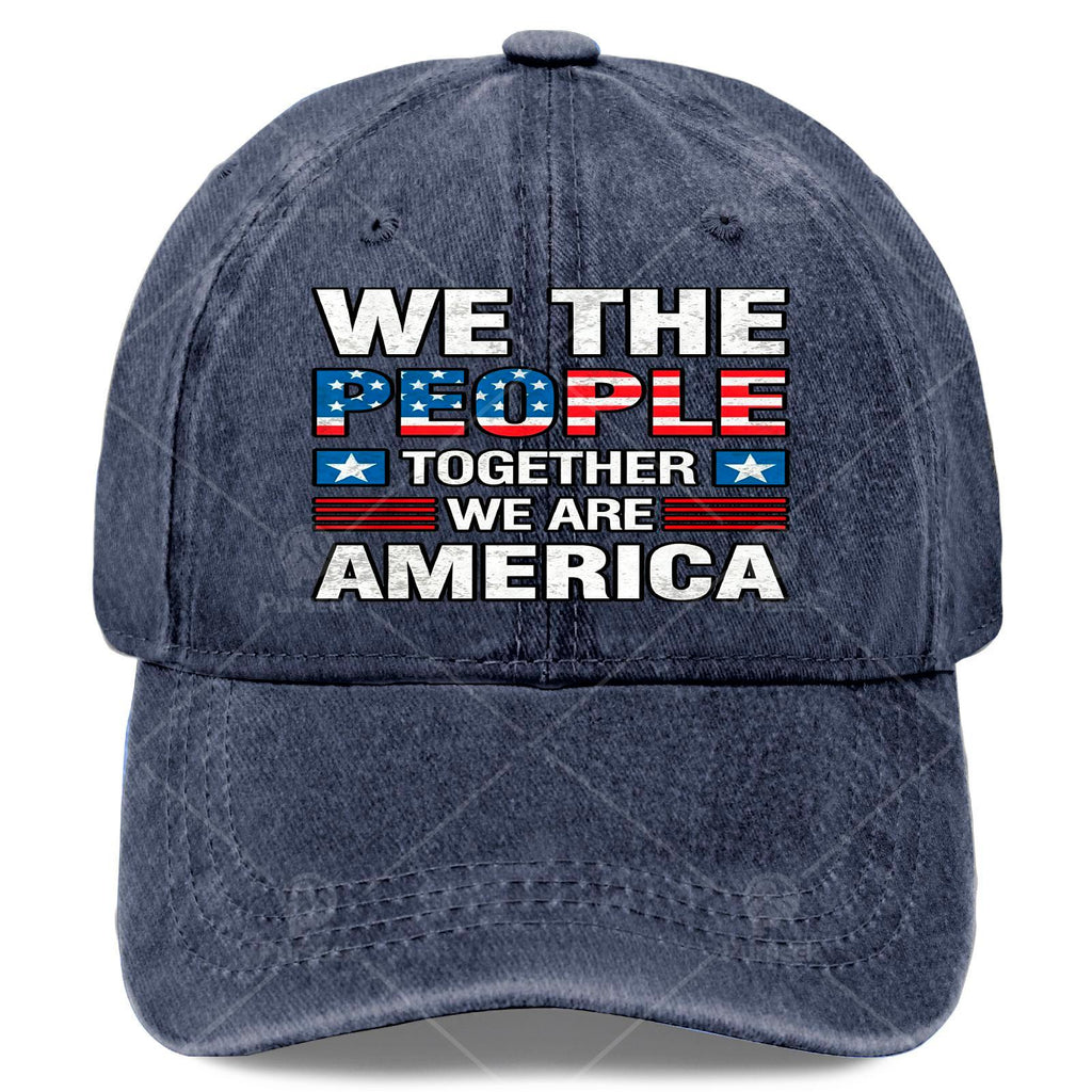 Together We Are America US Flag Vintage Baseball Hat Unisex Stylish Washed