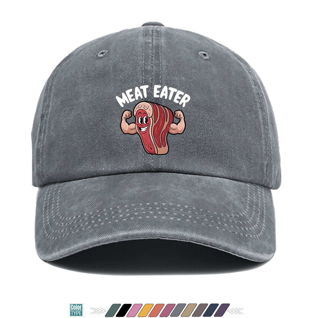 1pc 1pcs Muscle Steak Print Baseball Cap Suitable for Men & Women, Adjustable Duckbill Hat with Steak, Food-Themed Gift for BBQ Parties, Picnic, Outdoor, Casual Wear, Sports Hat for Foodie Friends, Birthday Present