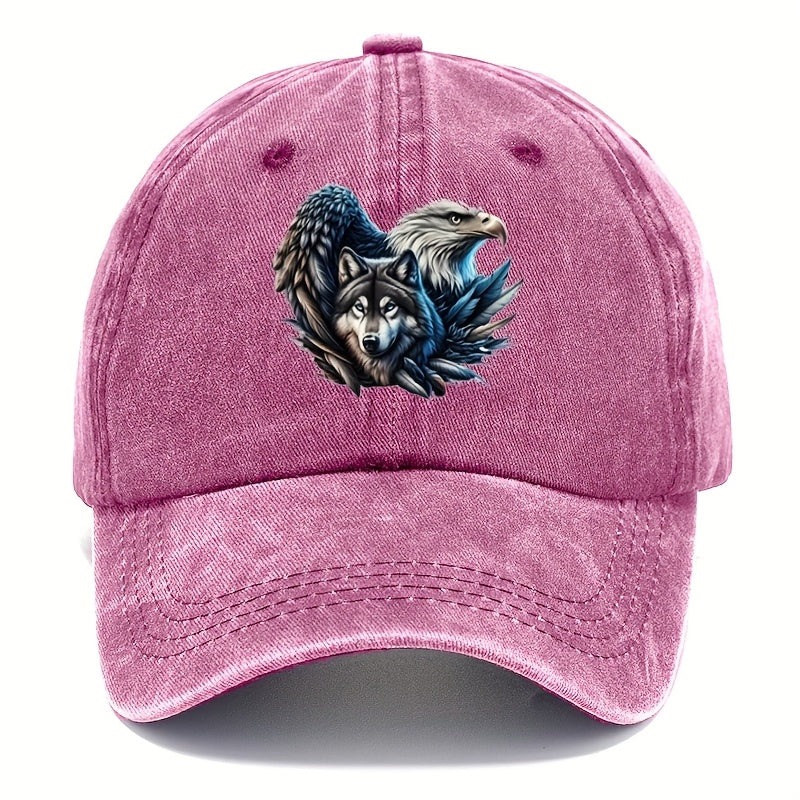 Men's & Boys' Adjustable Eagle Print - Pull-String Closure Hat with Eagle, Machine Washable Outdoor Travel Hat Suitable for, Casual Wear, Gift for Boys and Men, Closure for, Daily Use