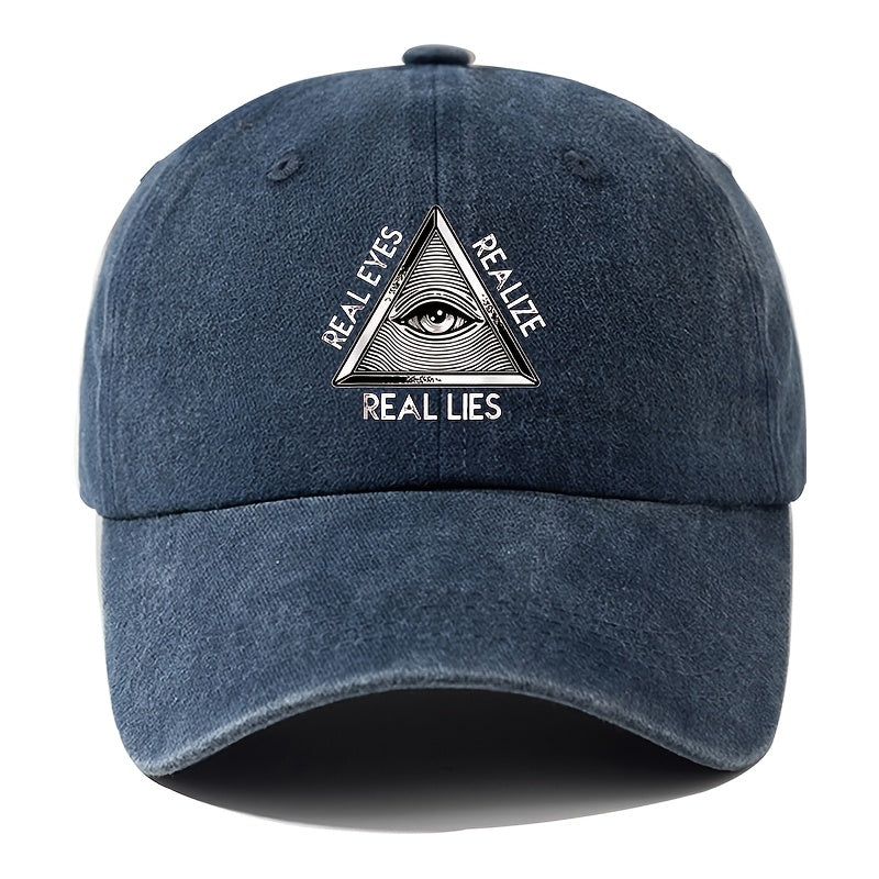 A Men'S Baseball Cap with Cartoon Print, Adjustable, Fashionable And Versatile, Suitable for Outdoor Camping, Hiking, Fishing