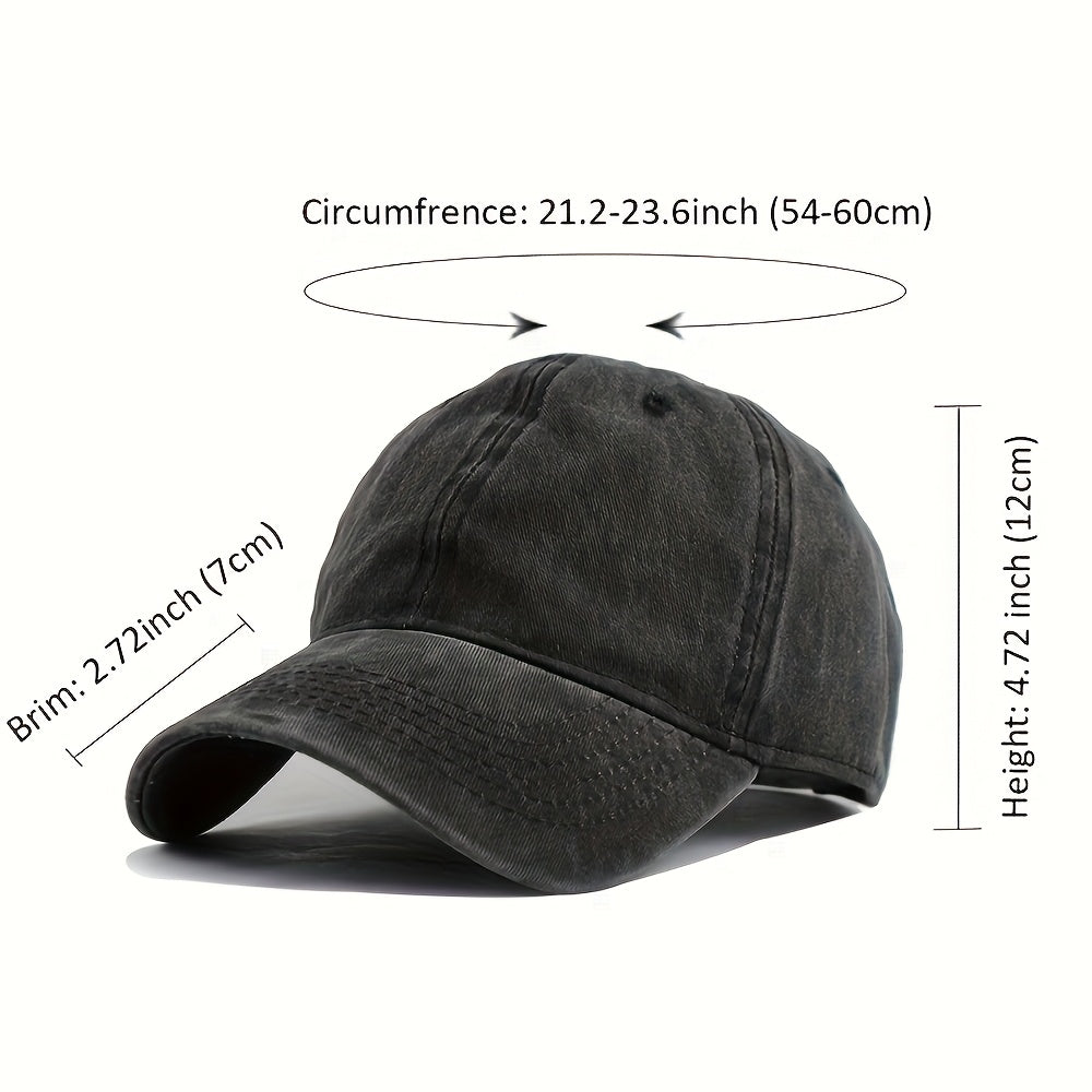 Men'S American Vintage Baseball Cap, Stylish And Versatile, Adjustable Curved Brim Duckbill Hat for Outdoor Fashion