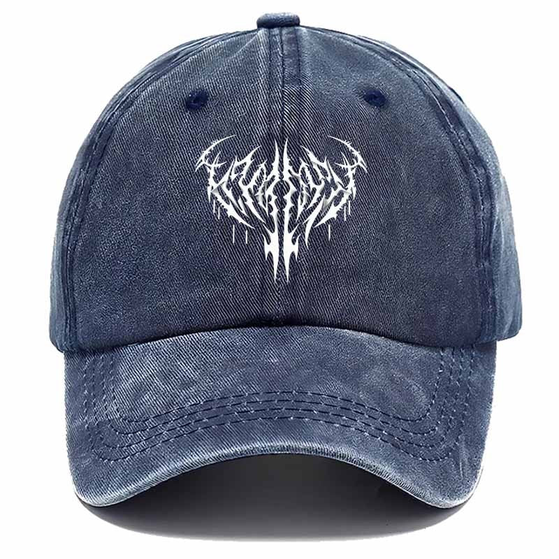 Trendy Baseball Cap with Sharp Black And White Symmetrical Symbols, Perfect for Everyday Street Style