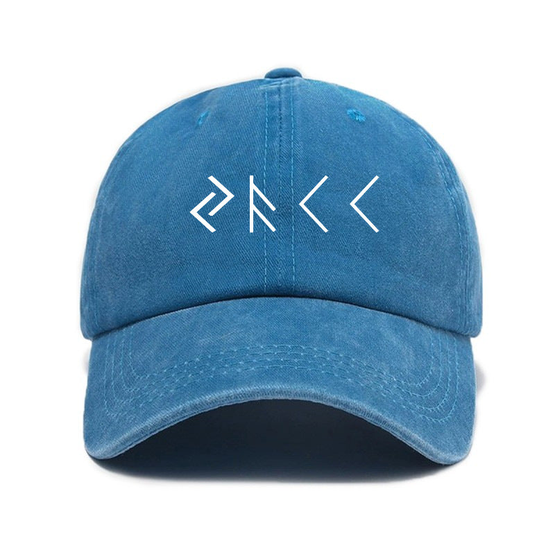 1 Washed Distressed Printed Baseball Cap for Adults, 1pc Pack, Trendy Vintage Letter Print Washed Distressed Baseball Cap for Men and Women, Versatile Outdoor Soft Top Hat