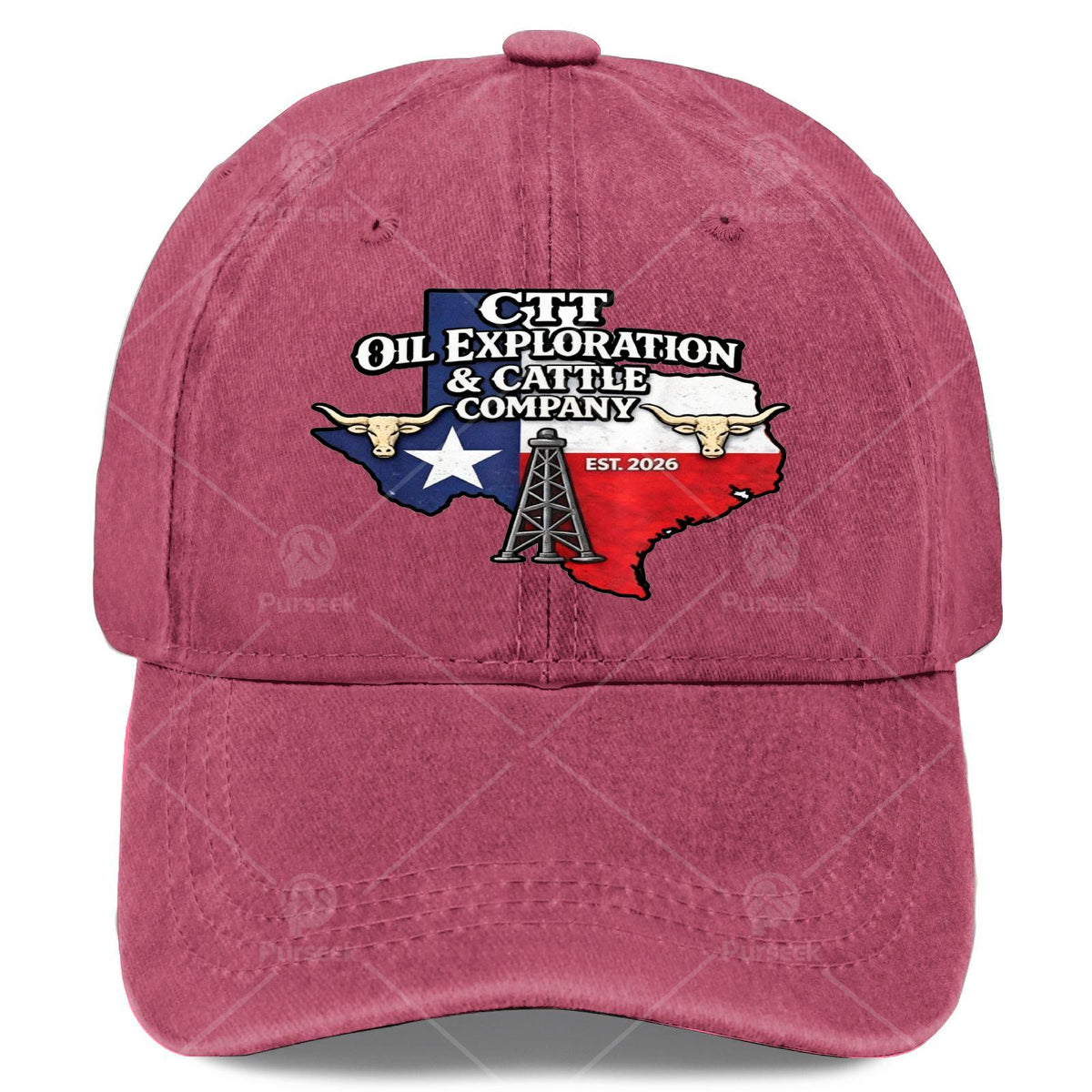 CTT Oil Exploration Cattle Company Texas Baseball Unisex Soft Washed
