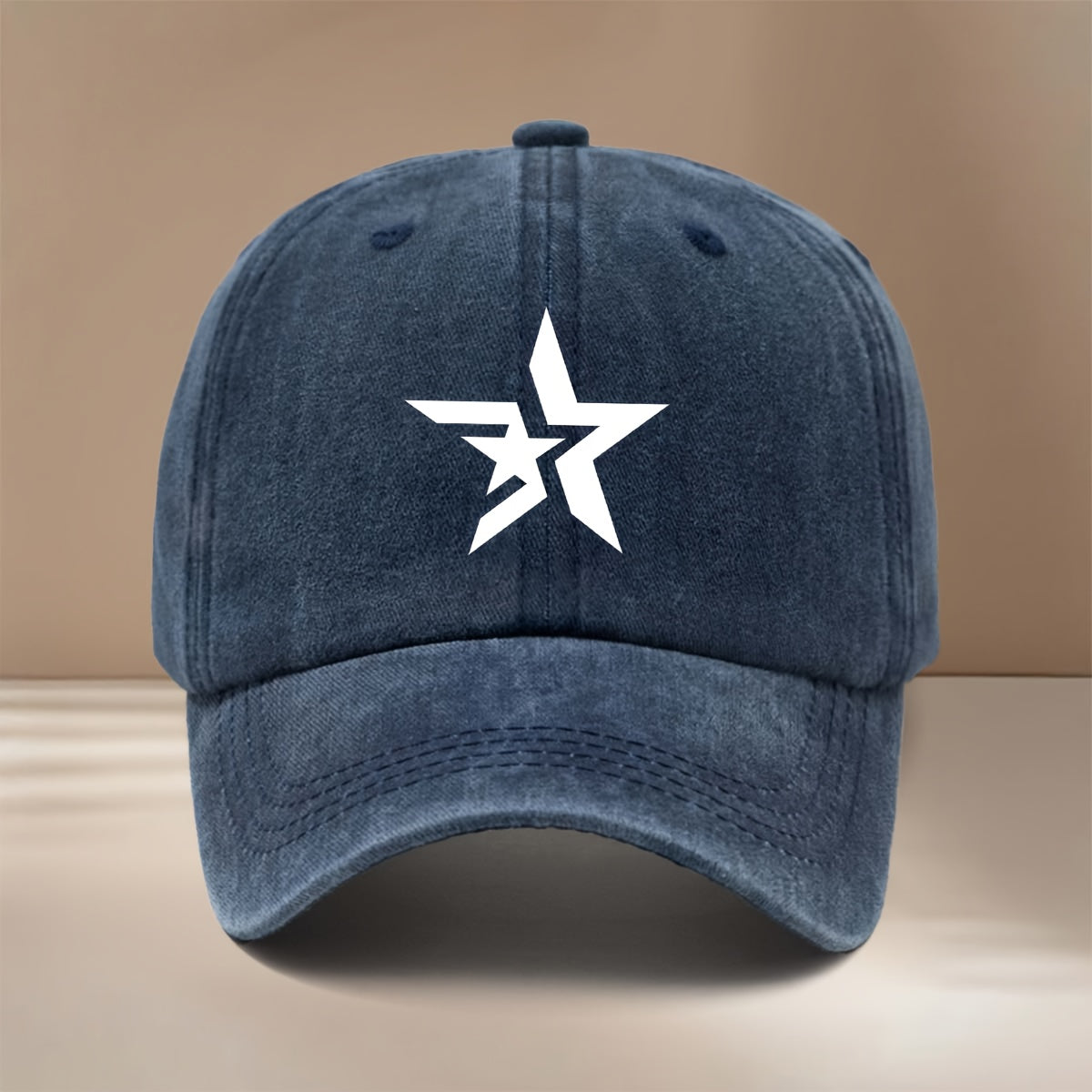 Double-layer Five-pointed Star Line Pattern Baseball Cap, Adjustable Size, Lightweight Hip-hop Hat, Unisex Casual Cap for Parties, Dinners, and Camping, Comfortable and  Curved Brim Hat, Versatile Snapback Cap, Simple, Trendy, and Cool Six-panel Cap