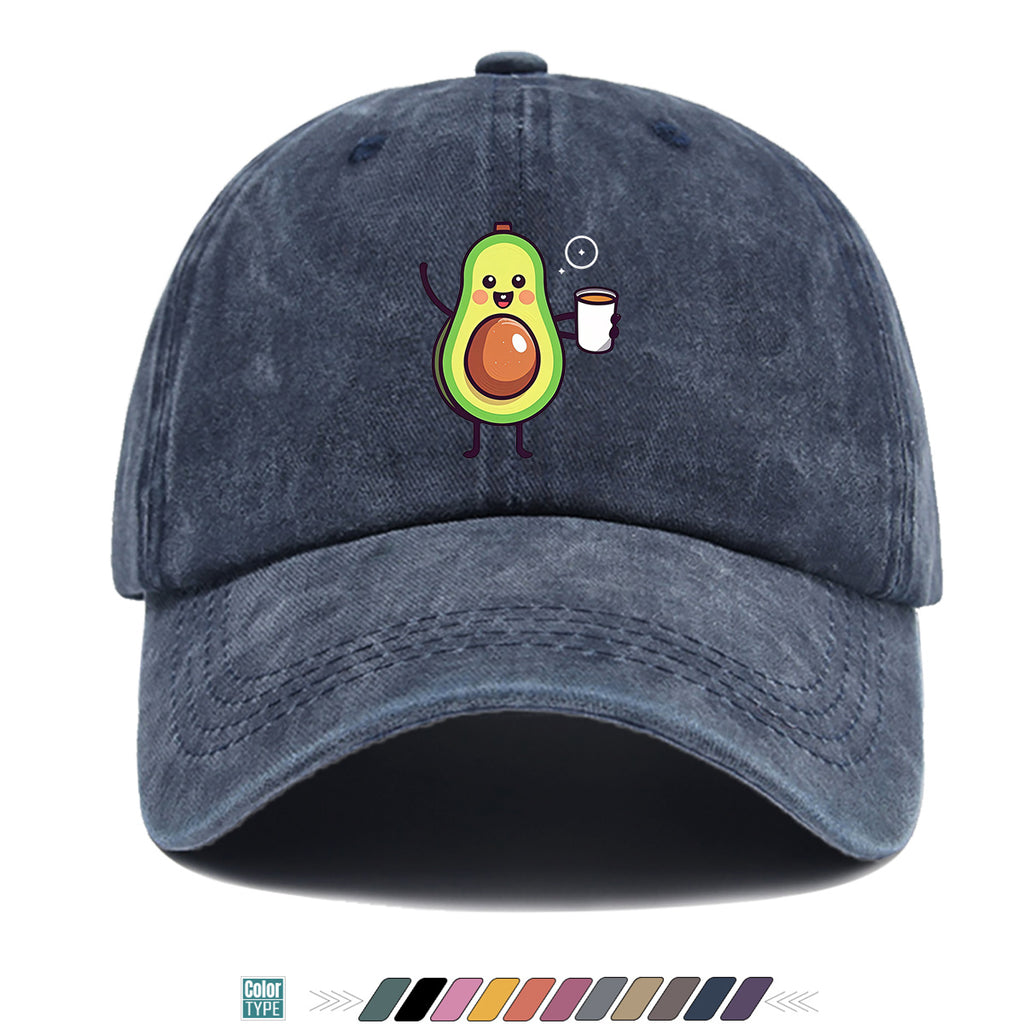 1pc Avocado Cartoon Print Baseball Cap Cute Smiling Fruit Pattern Sun Hat Fashionable Fun Sunshade Hat Unisex Adjustable Duckbill Cap Couple Outing Hat Girlfriend Shopping Hat Outdoor Picnic Hat Beach Vacation Hat Daily Casual Hat Sports Fitness Hat
