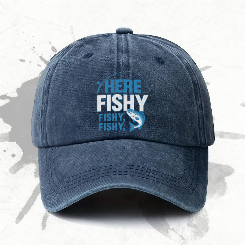 1P 1pc, Adjustable Baseball Cap with "fish" Design, Lightweight Printed Women's Hat, "fish" Trendy Men's Cap, an Ideal Gift for Weddings, Parties, and Birthdays.