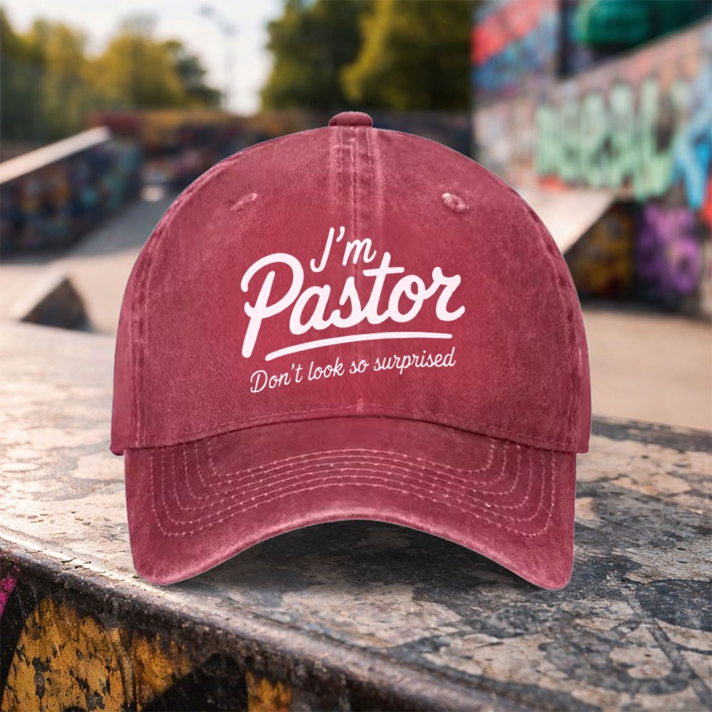 1pc Casual Fashion "I'm a Priest" Printed Washed Baseball Cap, High-Quality Versatile Outdoor Accessory, Unisex Duckbill Cap, Suitable for Outdoor Sports and Daily Casual Wear