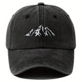 Mountain Peak Embroidery Baseball Cap Vintage Washed Baseball Cap Men'S Fishing Hat Hip-Hop Curved Brim Trucker Hat Men Women Hip-Hop Fashion Embroidered Baseball Cap