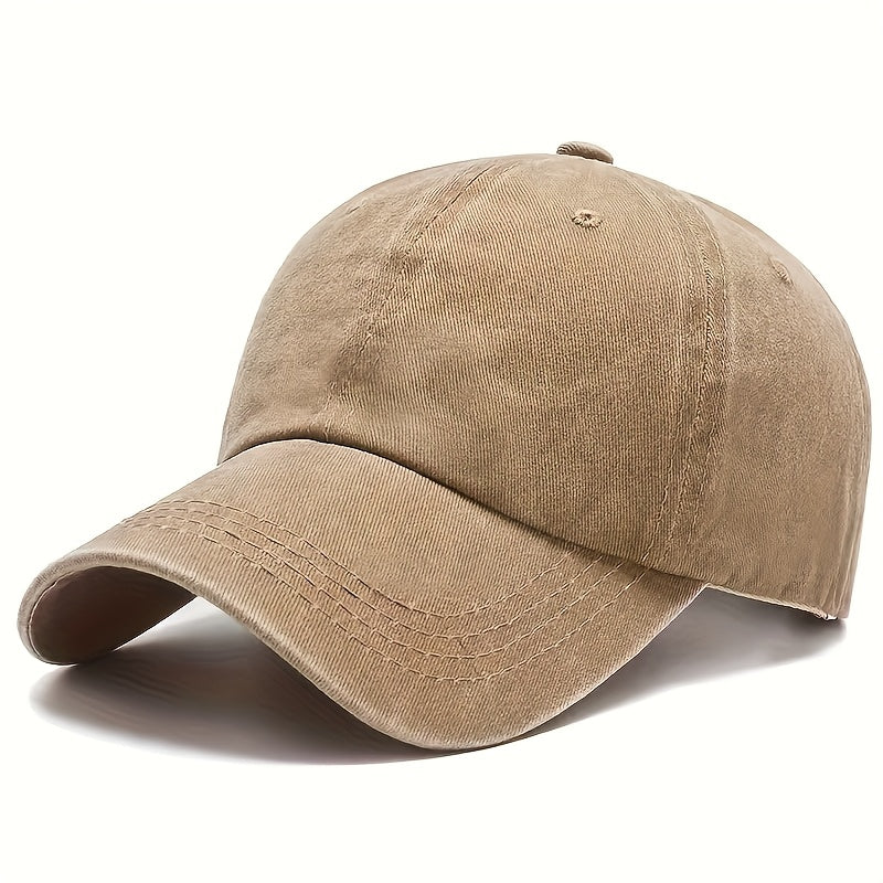 6pcs Vintage Distressed Low-Cut Adjustable Unisex Sports Cap | Baseball Cap, Perfect Birthday Gift, Machine Washable