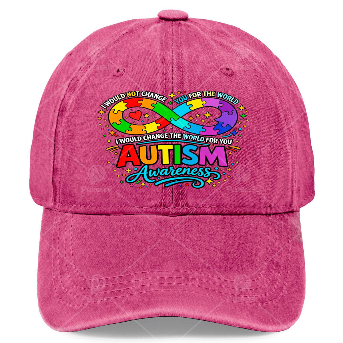 Autisms Awareness Infinitys Symbols Puzzle Neurodiversity Baseball Hat Unisex