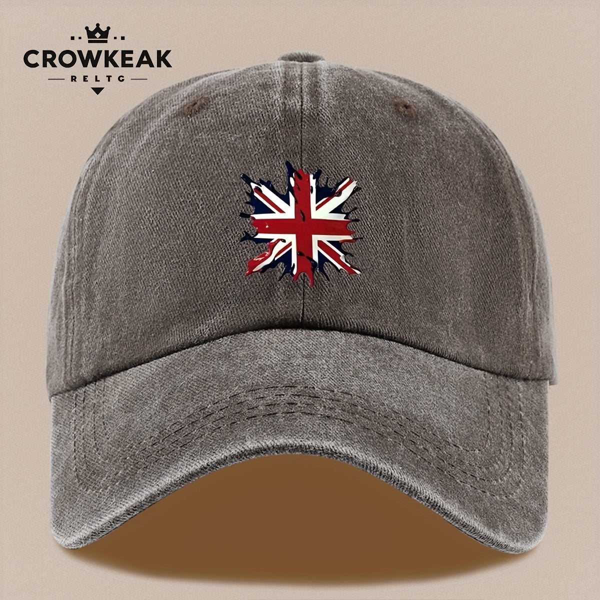 A Lightweight And Breathable Baseball Cap Featuring a "Union Jack" Pattern, Suitable for Both Men And Women. This Vintage-Style Dad Hat Is Adjustable And Perfect for Outdoor Activities Like Truck Driving, Graduation, Beach Outings, Sports, Hiking