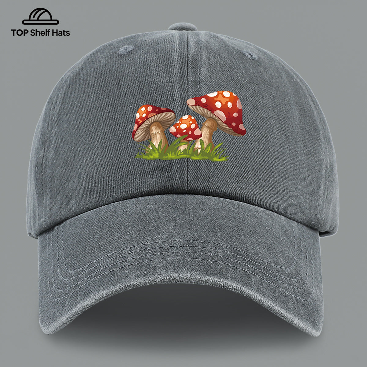 1pc Fun Cartoon Mushroom Print Baseball Cap | Lightweight, Comfortable, Breathable, Adjustable Fit, Ideal for Valentine'S Day Gift, Suitable for Beach Holidays, Casual Wear, Outdoor Activities, Fishing, And More