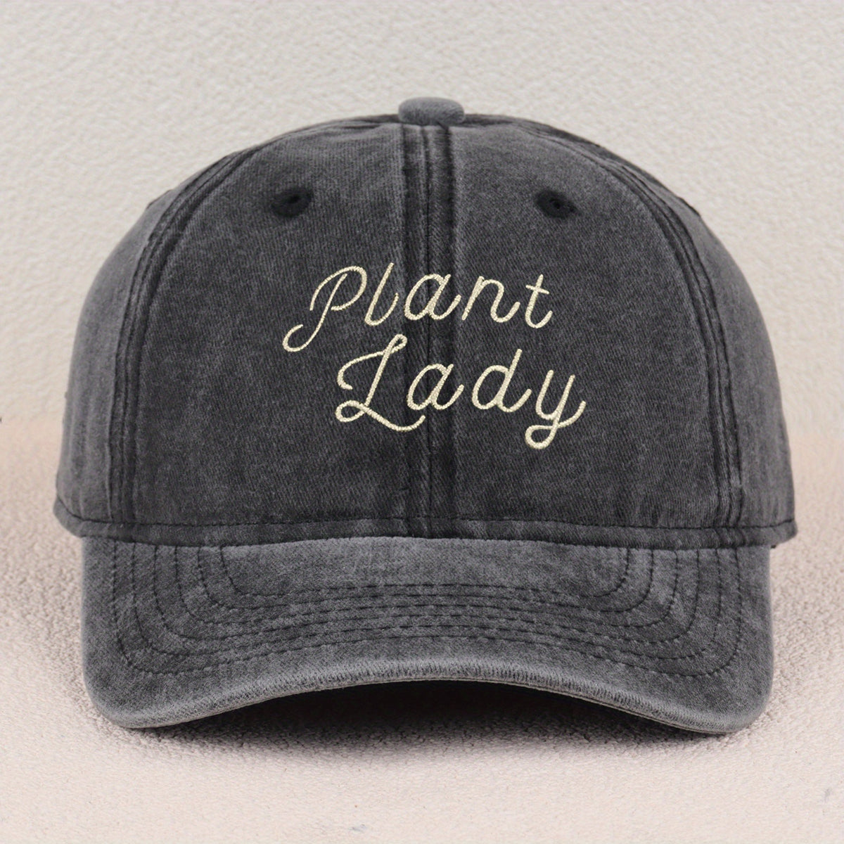 PLANT LADY Baseball Cap | Vintage Washed Soft Breathable Adjustable Dad Hat, Suitable for Women and Men, Gardening Outdoor Casual Unisex Hat, Perfect Gift for Plant Enthusiasts, Durable Headwear, Fashionable Headscarf, All-season Wear