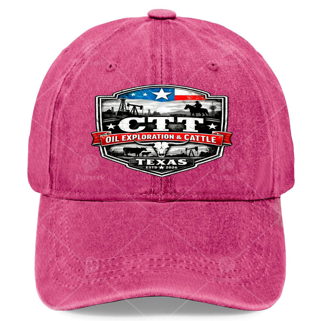 Unisex Soft Baseball from The MTEX Landman Series Featuring The CTT Oil Exploration Cattle Badge
