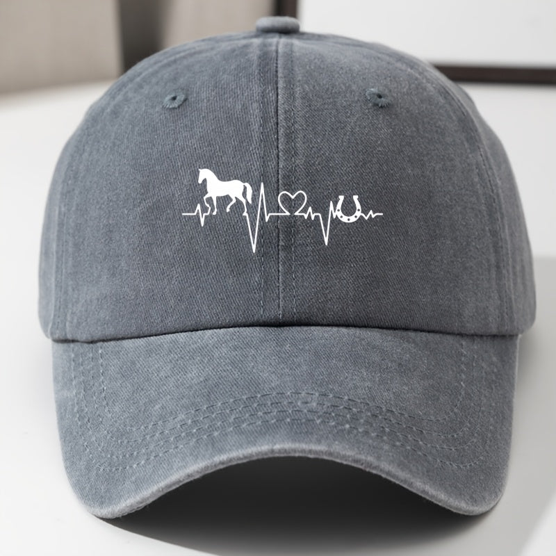 Men's & Women's Adjustable Vintage Washed Trucker Hat - Curved Brim Snapback Cap with Buckle Closure, Machine Washable Outdoor Hip-Hop Cap Suitable for Running, Casual Wear, Gym, - Unisex Washed Cap for Trucker Style