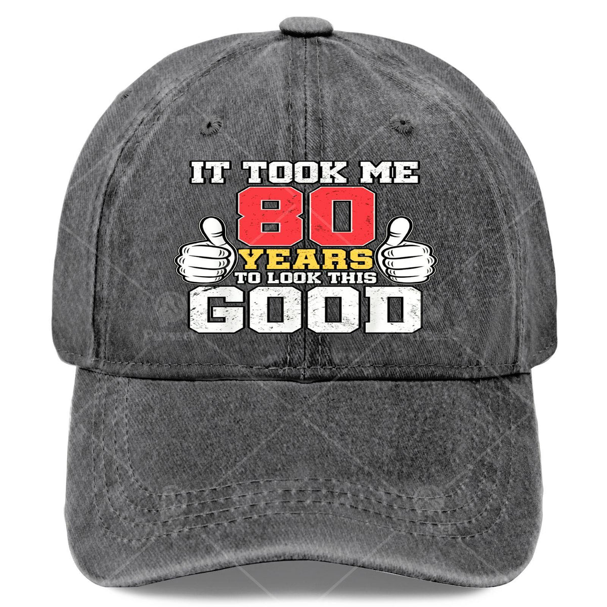 I Spent 80 Years Achieving This Look - Humorous Unisex Baseball for 80Th Birthday