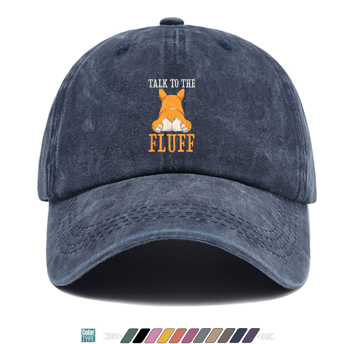 1pc Corgi Butt Fun Print Baseball Cap, Comfortable Breathable Sun Hat, Fashionable Cute Pet Hat, Unisex Adjustable Size, Casual Versatile Duckbill Cap, Suitable for Daily Outings, Park Strolls, Friend Gatherings, Pet-Themed Events, Weekend Fun