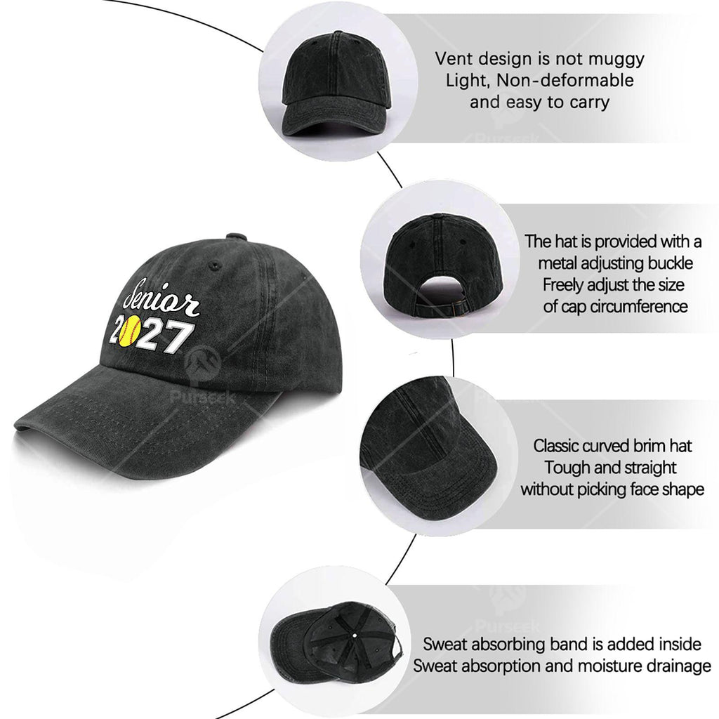 2027 Softball Graduating Class Graduation Cap, Unisex Fashionable Style