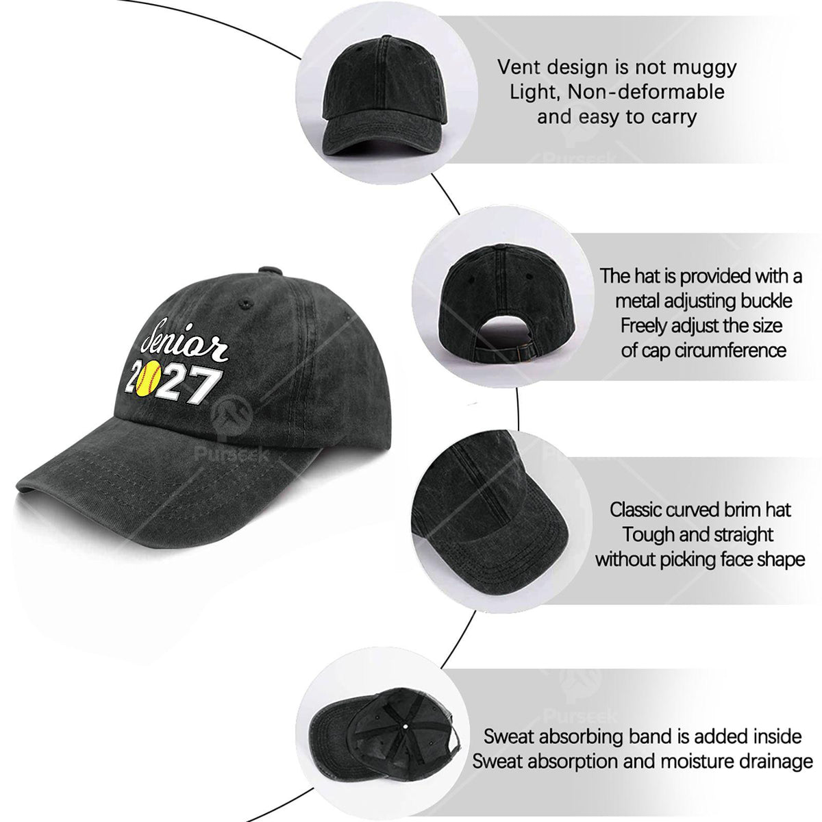 2027 Softball Graduating Class Graduation Cap, Unisex Fashionable Style