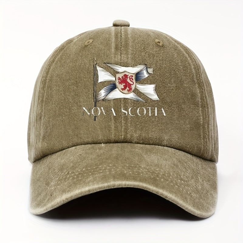 Nova Scotia Flag Baseball Cap - Lightweight, Adjustable, Vintage Style, Polyester, Hand Washable, Ideal for Outdoor And Casual Wear, Daily Cap | Vintage Style Cap | Lightweight