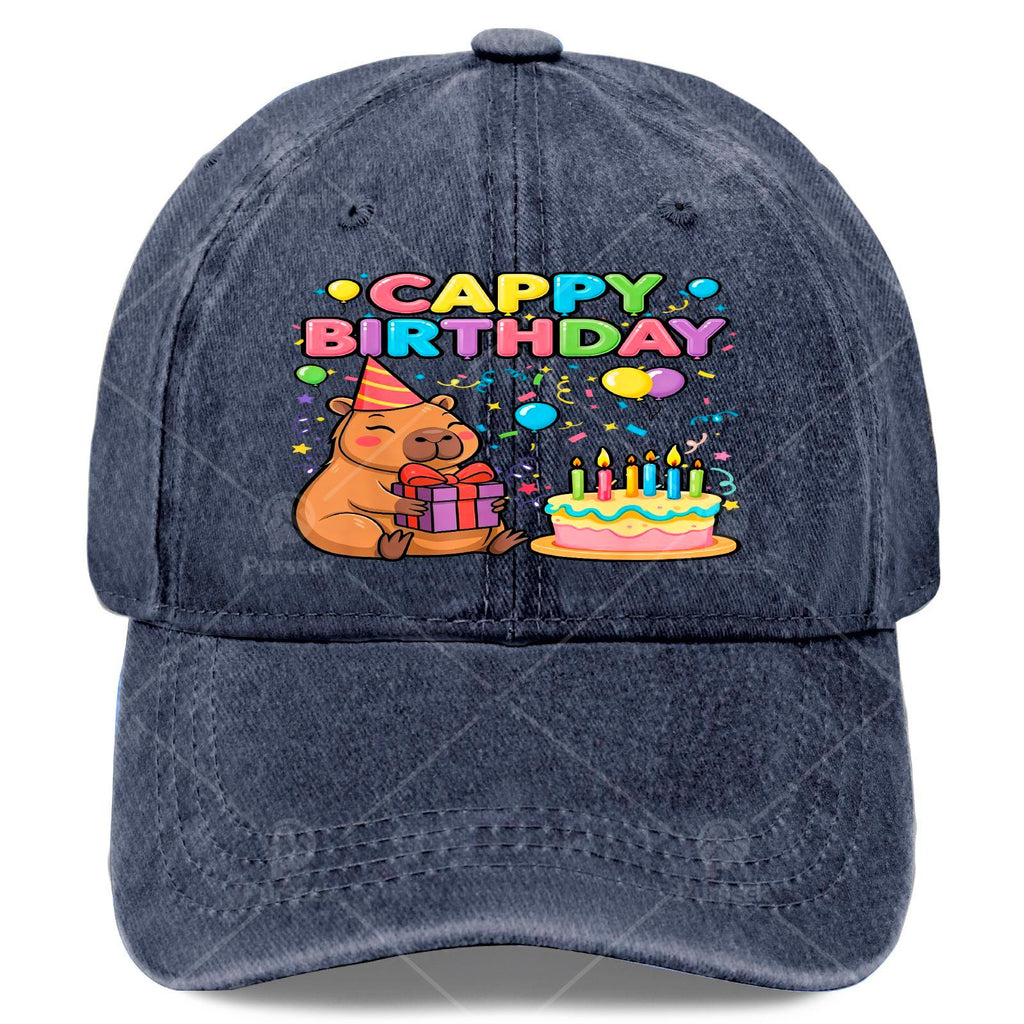 Capybarass Loverses Cappy Birthday Girl Boys Happy Birthday Partys Baseball Hat