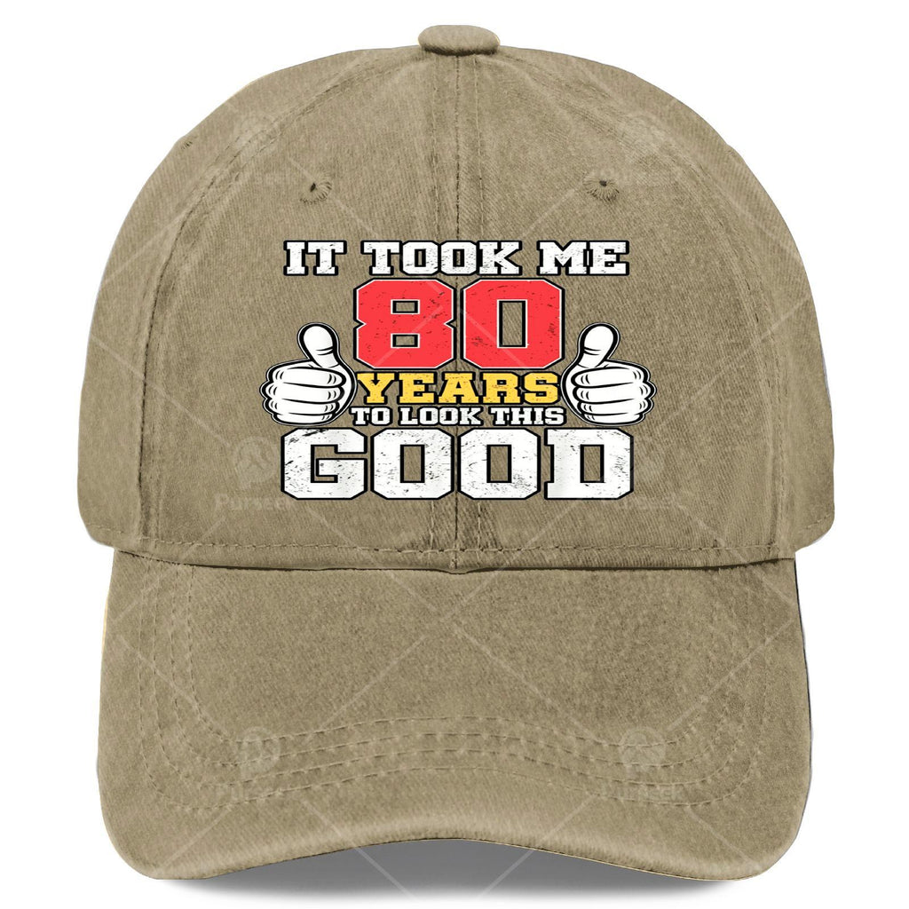 I Spent 80 Years Achieving This Look - Humorous Unisex Baseball for 80Th Birthday