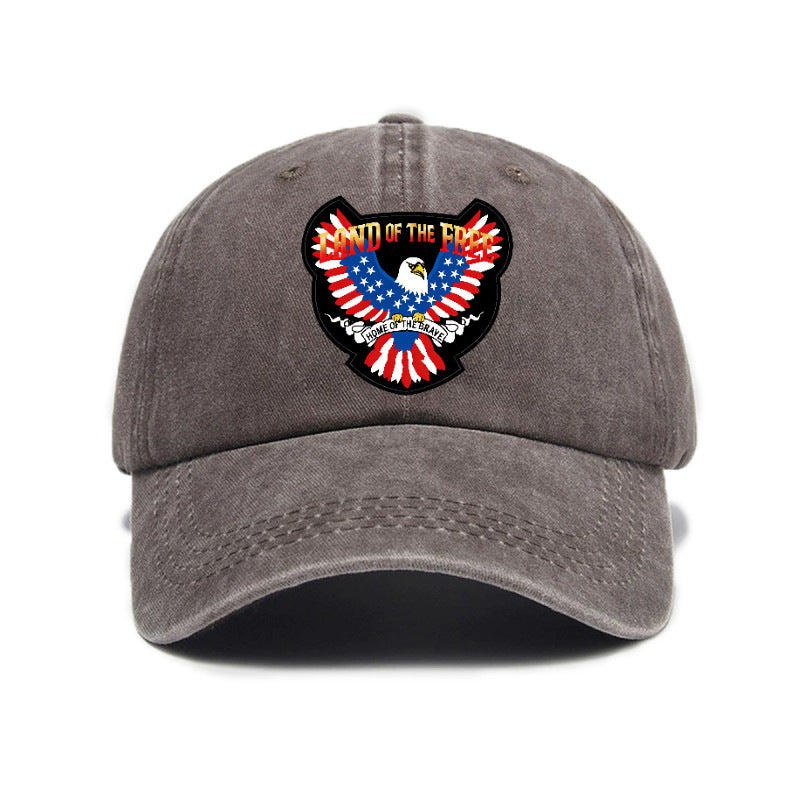 Fashion 1pc American Land of Liberty Printed Washed Distressed Style Baseball Cap Unisex Outdoor Casual Hat